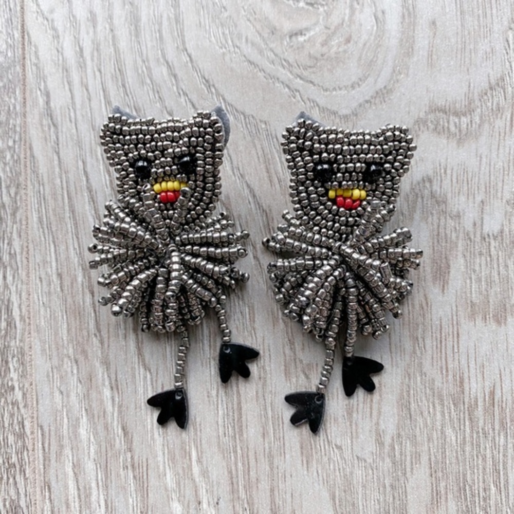 Black Cat Halloween Earrings